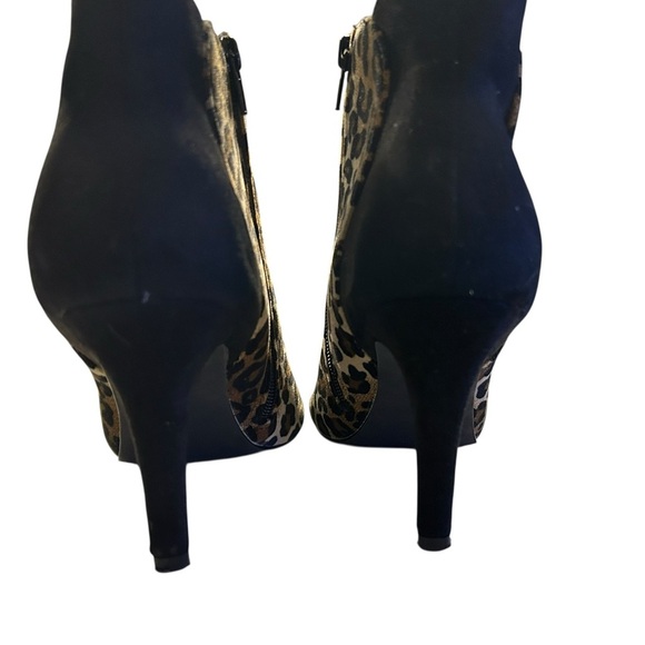 Bellini Victoria Black/Tan Leopard Animal Print Bootie Size 9, NWOT - Picture 3 of 5